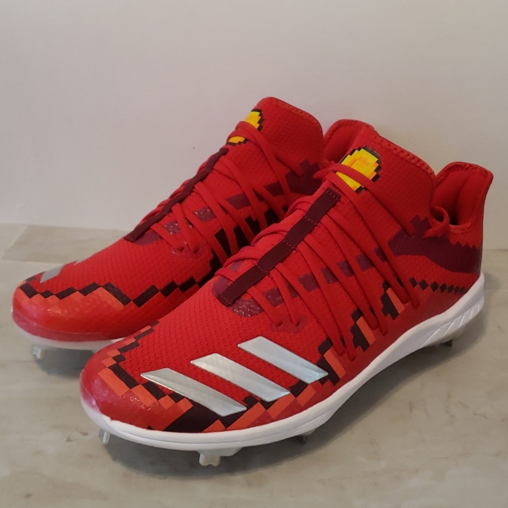 Adidas Minecraft  V-8 BIT Baseball Cleats New